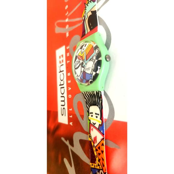 Swatch watch RAPP-ER GG134 1995 Standard Gents New old stock - Picture 6 of 10